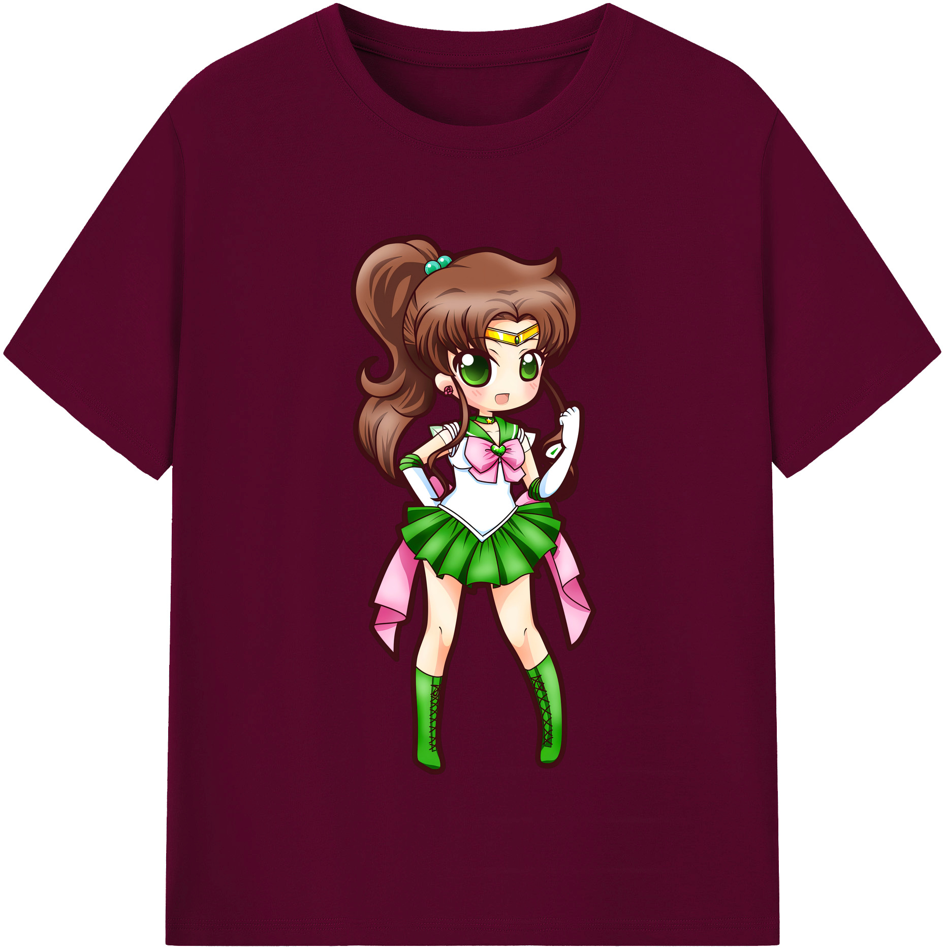（画像用） 美少女戦士セーラームーン 木野 まこと きの まこと Sailor Moon Kino Makoto （セーラージュピター；Sailor Jupiter） レディースカジュアルプリントTシャツ（綿100％）